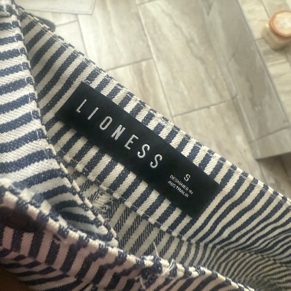 Lioness Monochrome Striped Wide Leg Pants - Picture 3 of 4